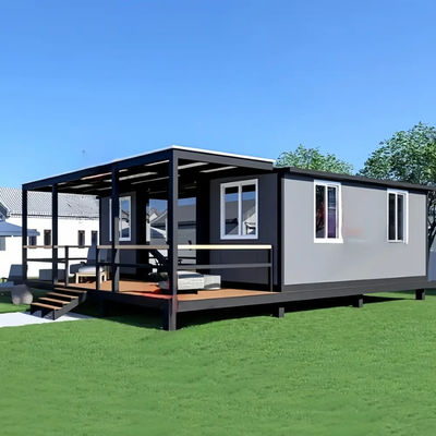 40ft Large Living Space Expanding Container Homes with Balcony for Backyard