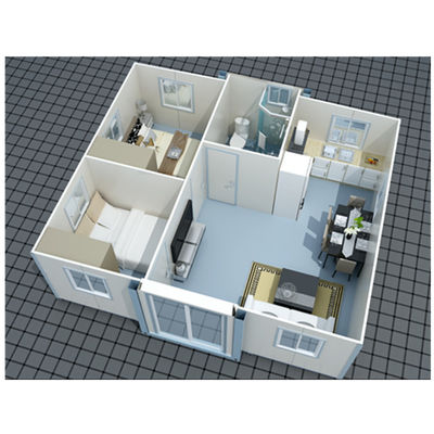 20ft 40ft kích thước tùy chọn mở rộng nhà container gấp với ban công vườn