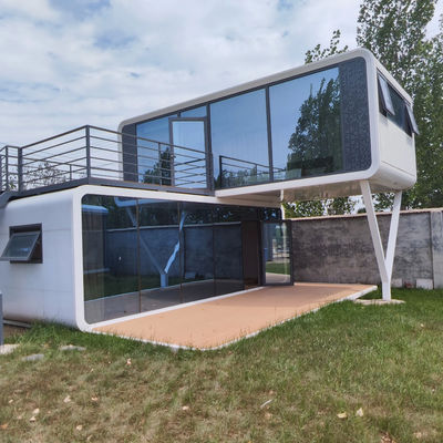 Προκτίσιμο Αδιάβροχο Apple House με Στριβή Γυάλινη Πόρτα Terrace Deck