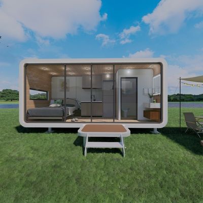 Apple Cabin House Customized Color Options Available for Exterior Metal Carved Panel and Integrated Ceiling