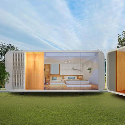 Apple Cabin House Customized Color Options Available for Exterior Metal Carved Panel and Integrated Ceiling