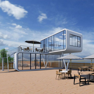 Apple Cabin House Customized Color Options Available for Exterior Metal Carved Panel and Integrated Ceiling