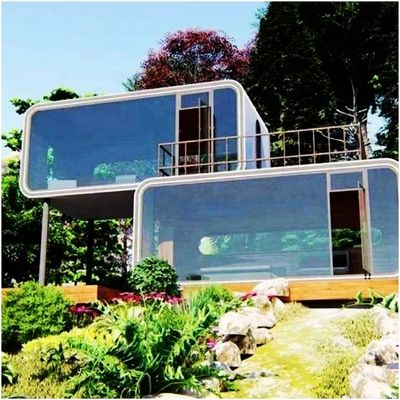 Apple Cabin House Durable Galvanized Steel Frame Bamboo Wood Fiber Board Interior Wall Integrated Ceiling