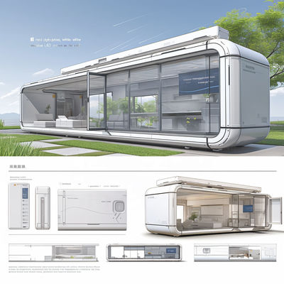 Apple Cabin House Durable Galvanized Steel Frame Bamboo Wood Fiber Board Interior Wall Integrated Ceiling
