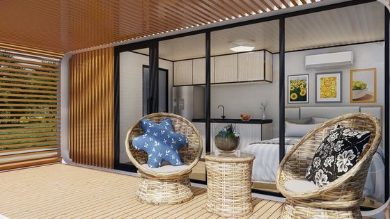 Φθηνό εργοστασιακό μοντελοποιημένο σπίτι - Προετοιμασμένο από την Κίνα για διαμονή, ξενοδοχείο, Airbnb 40ft καμπίνα μήλου για χρήση σε ξενοδοχείο και σαλόνι