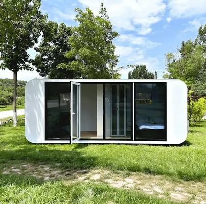 Customized Apple Cabin House with Metal Carved Panel and Integrated Ceiling