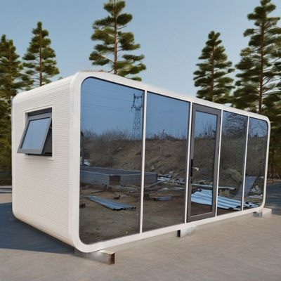 Customized Apple Cabin House with Metal Carved Panel and Integrated Ceiling