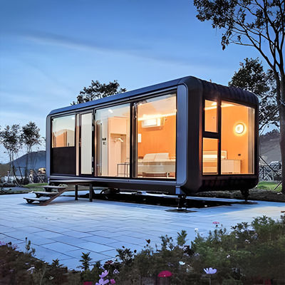 Apple Cabin House Ζυγισμένο χάλυβα πλαίσιο και μεταλλικό σκαλισμένο πάνελ για αξιόπιστη και μακροχρόνια δομή