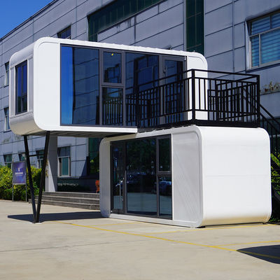 Apple Cabin House Ζυγισμένο χάλυβα πλαίσιο και μεταλλικό σκαλισμένο πάνελ για αξιόπιστη και μακροχρόνια δομή