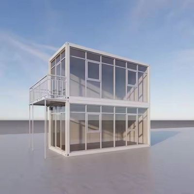 Flat Pack Container House Steel Structure and EPS Sandwich Panel Wall and Aluminum Sliding Door with Lock
