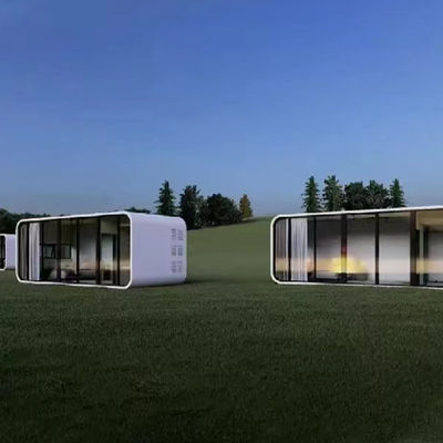 2025 Prefabricated Apple Cabin House Galvanized Steel Frame Metal Carved Panel Bamboo Wood Fiber Board