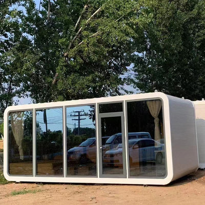 2025 Prefabricated Apple Cabin House Galvanized Steel Frame Metal Carved Panel Bamboo Wood Fiber Board