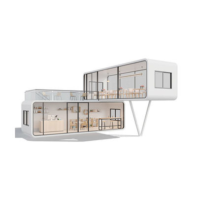 Apple Cabin House Γαλβανισμένο χάλυβα πλαίσιο και μεταλλικό σκαλισμένο πάνελ για ισχυρή και μακροχρόνια δομή
