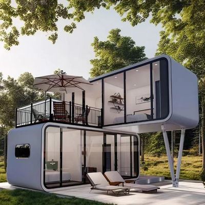 Prefabricated Modern Tiny Cabin House Mobile Office 20FT Modular Apple House for Cosy Living