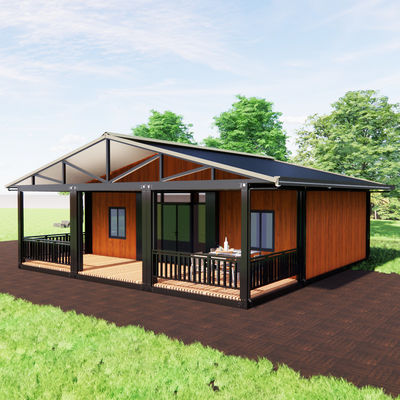 Prefabricated Modular Expandable Container House Residential House With Balcony Room Villa