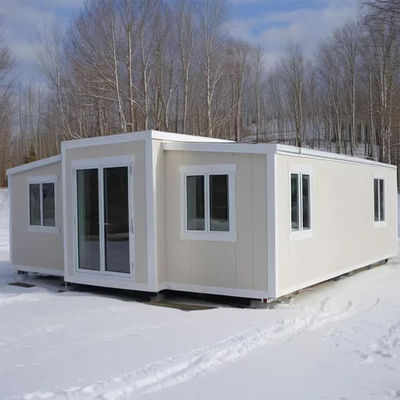 Expandable Container House Steel Frame Structure With EPS / Rock Wool Sandwich Panel Wall