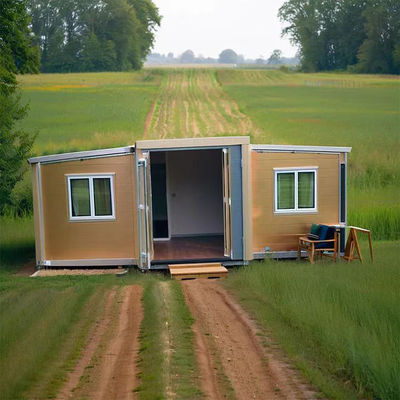 Expandable Container House Steel Frame Structure With EPS / Rock Wool Sandwich Panel Wall