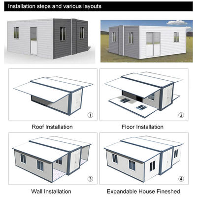 2025 Gray White Custom Color Luxury Extendable Container House Prefab Living Home