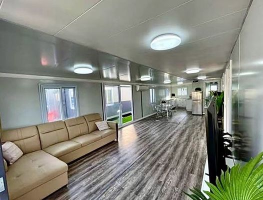 Expandable Container House For Easy Assembly And Disassembly Steel Frame With EPS / Rock Wool Sandwich Panels