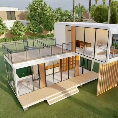 Διπλός όροφος 20ft Apple Cabin Luxe εσωτερικό φορητό προετοιμασμένο σαλόνι