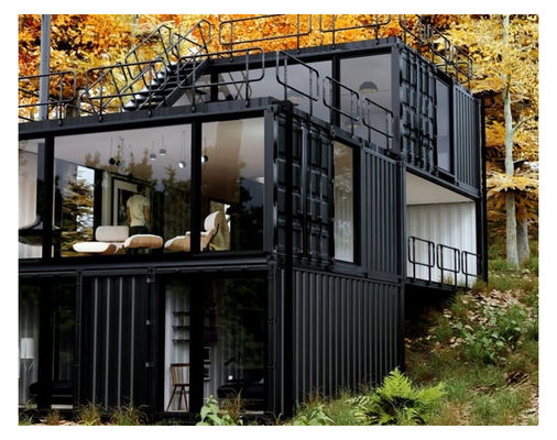 Two Story Prefabricated House Waterproof Detachable Container Homes
