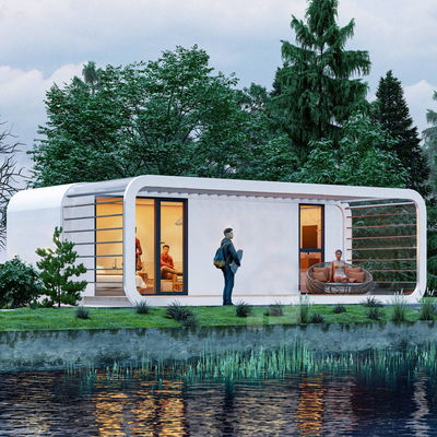 Modular Capsule Hotel With 2-bedroom Luxury Prefabricated Apple Cabin House
