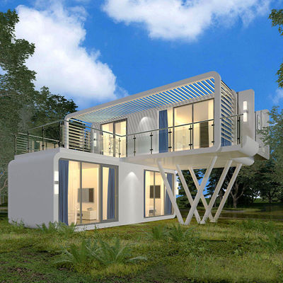 Modular Capsule Hotel With 2-bedroom Luxury Prefabricated Apple Cabin House