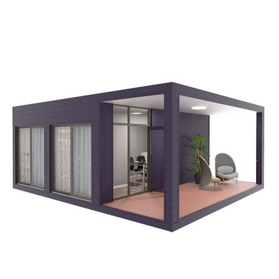 Một phòng ngủ Living Veranda Holiday Villa Flat Pack Container House Luxury Prefab Container House