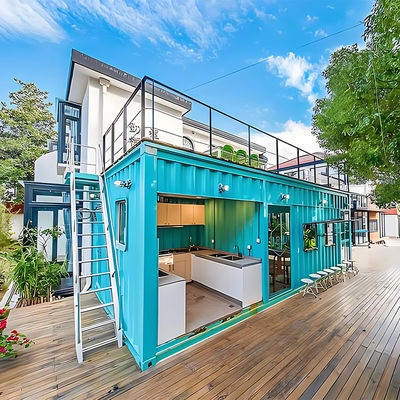 20FT Two-Story Modern Flat Pack House Modular Prefabricated Hotel-Style Apartment