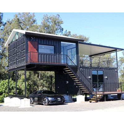 20FT Two-Story Modern Flat Pack House Modular Prefabricated Hotel-Style Apartment