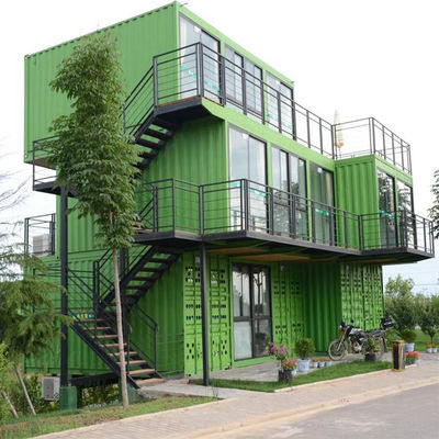 20FT Two-Story Modern Flat Pack House Modular Prefabricated Hotel-Style Apartment