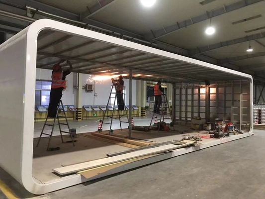 Μοντέρνο και κομψό σπίτι Apple Cabin με γαλβανισμένο ατσάλινο σκελετό και μεταλλικά σκαλιστά πάνελ