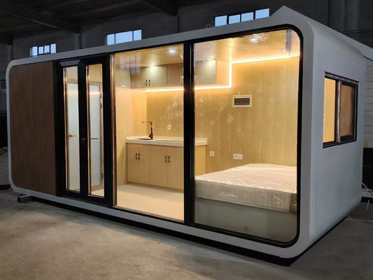 Σύγχρονο Προκατασκευασμένο Καλύβι 20ft 40ft Apple Mobile Working Pod για Γραφείο