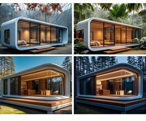 Εξατομικευμένο Μοντέρνο Πολυτελές Apple Cabin Προκατασκευασμένο Ηλιακό Δωμάτιο για Βίλα, Ξενοδοχείο, Καφετέρια, Κατάστημα