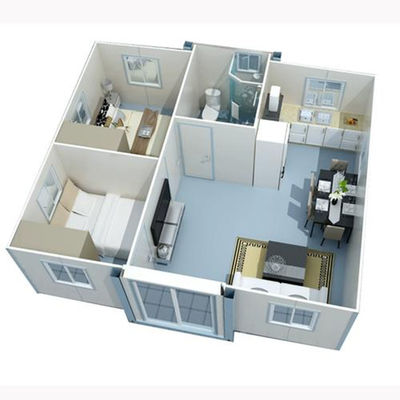 Nhà container có thể mở rộng Không gian sống có thể mở rộng và sáng tạo với khung thép và tấm tường cách nhiệt