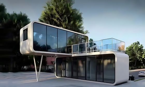Σπίτι Apple Cabin για τις ανάγκες σας με γαλβανισμένο ατσάλινο σκελετό και μεταλλικά σκαλιστά πάνελ