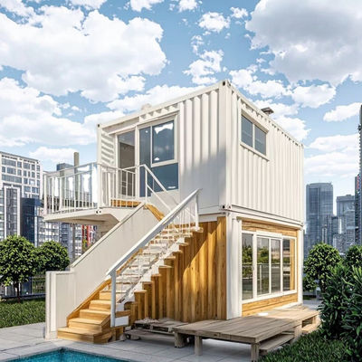 Μεταφορτωτό Flat Pack Container House με EPS Πίνακα Sandwich και Bending Steel Plate