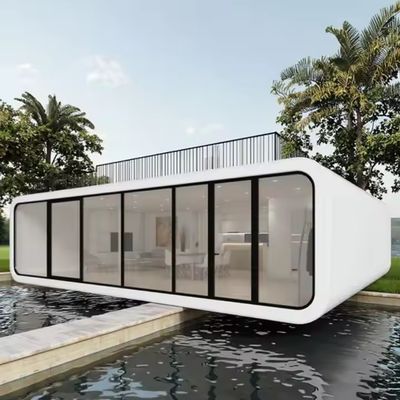Nhà Cabin Apple Hiện Đại và Bền Vững với Khung Thép Mạ Kẽm và Tấm Kim Loại Khắc để Sống Thoải Mái