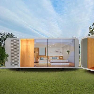 Nhà Cabin Apple Sáng tạo và Hiện đại với Khung thép mạ kẽm và Tường ngoài bằng tấm kim loại chạm khắc