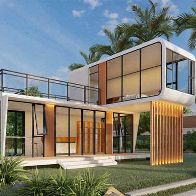 Nhà Cabin Apple Sáng tạo và Hiện đại với Khung thép mạ kẽm và Tường ngoài bằng tấm kim loại chạm khắc