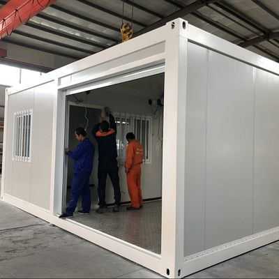Đồ xách 20ft Flat Pack House for City Living Flatbed Packing Box, hai tầng Nhà bếp Văn phòng Glass Featured Hotel