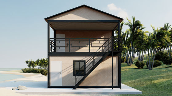 Đồ xách 20ft Flat Pack House for City Living Flatbed Packing Box, hai tầng Nhà bếp Văn phòng Glass Featured Hotel