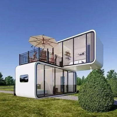 Apple Cabin House Δυνατό γαλβανισμένο ατσάλινο πλαίσιο και μεταλλικό σκαλισμένο πάνελ για τα πρότυπα και τις απαιτήσεις σας