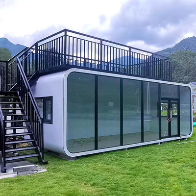 Apple Cabin House Δυνατό γαλβανισμένο ατσάλινο πλαίσιο και μεταλλικό σκαλισμένο πάνελ για τα πρότυπα και τις απαιτήσεις σας