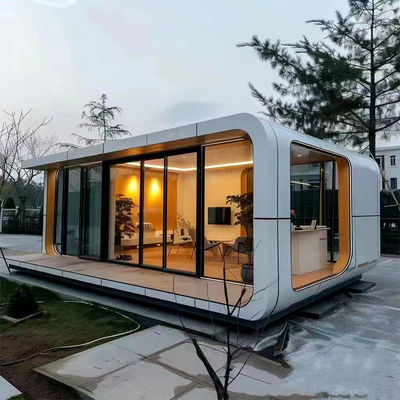 Apple Cabin House Δυνατό γαλβανισμένο ατσάλινο πλαίσιο και μεταλλικό σκαλισμένο πάνελ για τα πρότυπα και τις απαιτήσεις σας